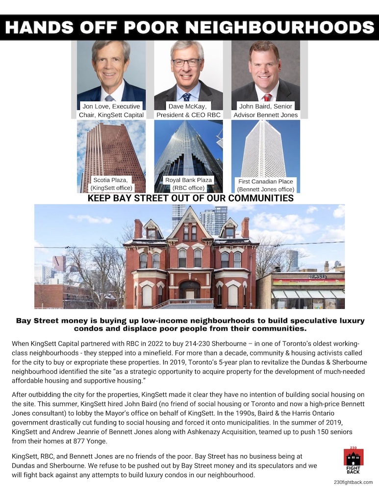 Flyer targeting John Love, Dave McKay, and John&nbsp;Baird